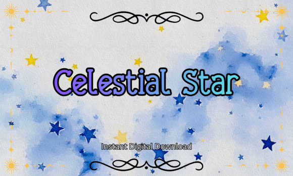 Celestial Star: A Dreamy Display Font for Gentle Editorial Moments