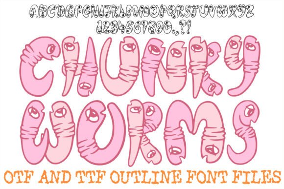 Chunky Worms: A Playful Display Typeface for Joyful Headlines