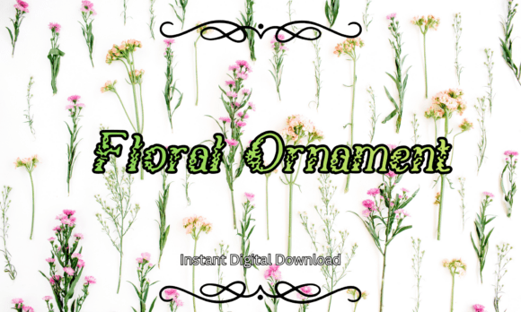 Floral Ornament: A Nature-Inspired Display Font for Handmade Creators