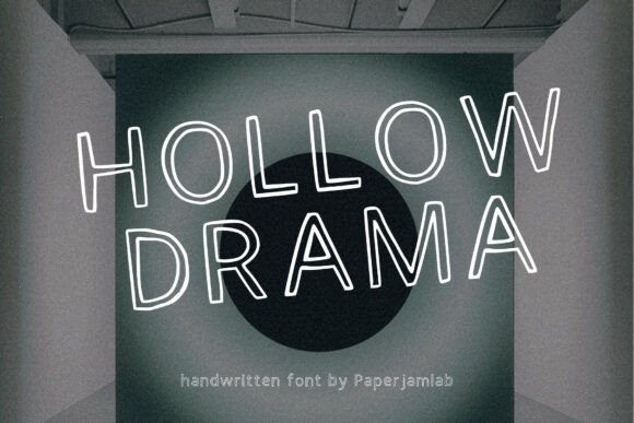 Hollow Drama: A Minimalist Display Font for Handmade Brands