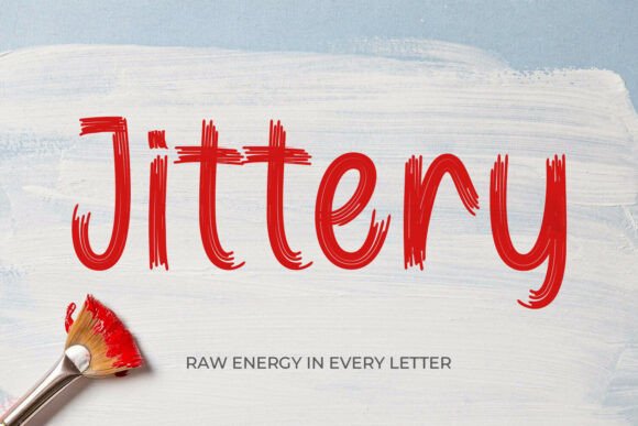 Jittery: A Hand-Drawn Display Font That Brings Digital Branding to Life