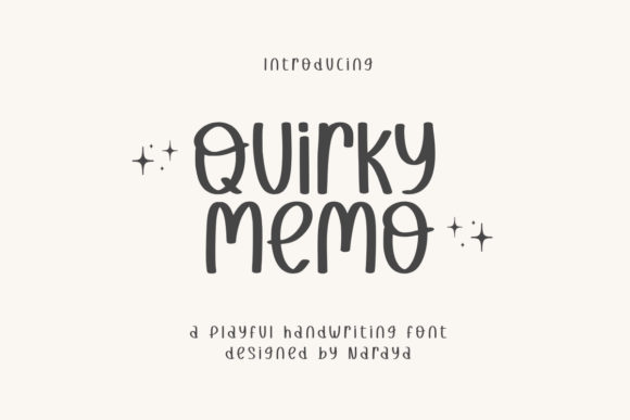 Quirky Memo: A Handwritten Display Font That Feels Like Home