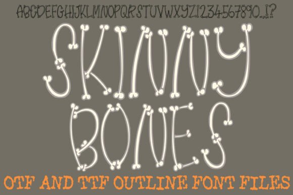 Skinny Bones: A Delicate Display Typeface for Spooky-Cute Editorial Moments